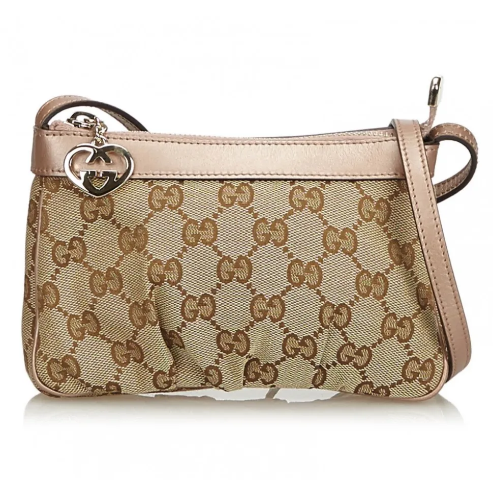 Gucci Vintage - GG Jacquard Crossbody Bag - Brown - Leather Handbag - Luxury High Quality - Avvenice
