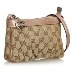 Gucci Vintage - GG Jacquard Crossbody Bag - Brown - Leather Handbag - Luxury High Quality - Avvenice