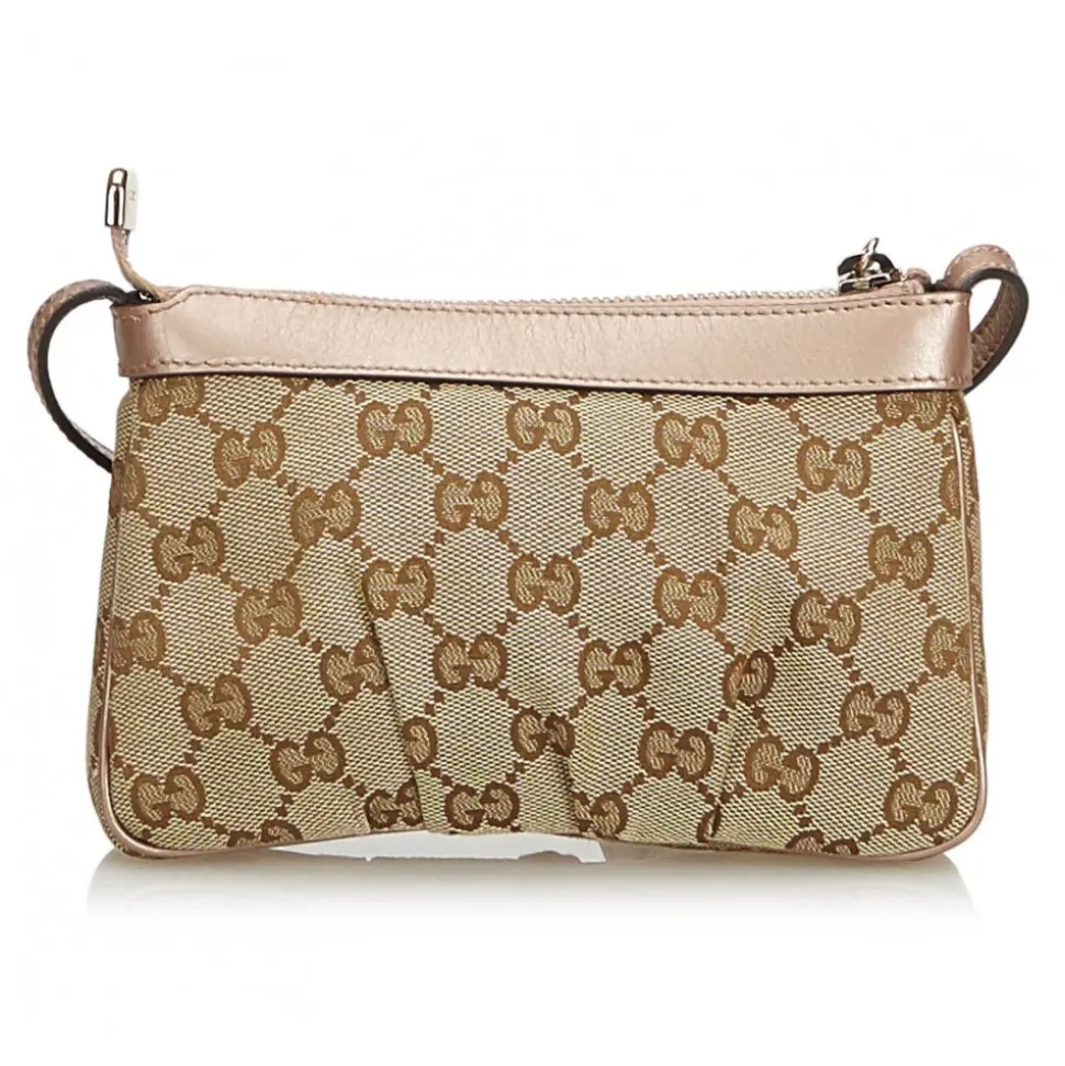 Gucci Vintage - GG Jacquard Crossbody Bag - Brown - Leather Handbag - Luxury High Quality - Avvenice