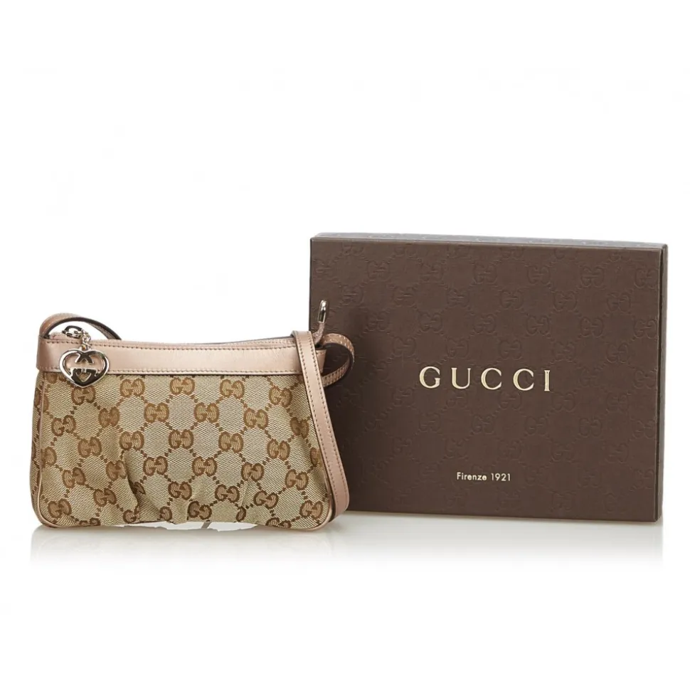 Gucci Vintage - GG Jacquard Crossbody Bag - Brown - Leather Handbag - Luxury High Quality - Avvenice