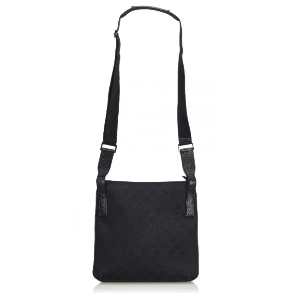 Gucci Vintage - GG Jacquard Crossbody Bag - Black - Leather Handbag - Luxury High Quality - Avvenice