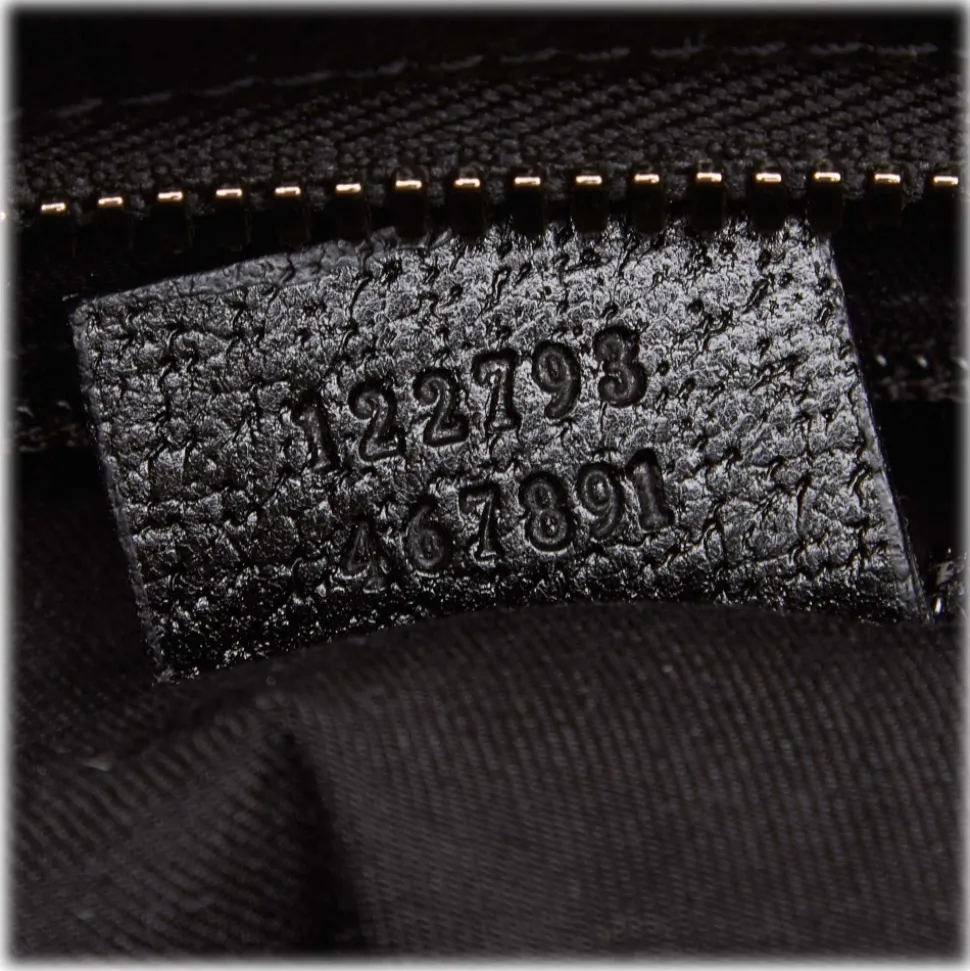 Gucci Vintage - GG Jacquard Crossbody Bag - Black - Leather Handbag - Luxury High Quality - Avvenice
