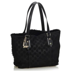 Gucci Vintage - GG Mouton Jolicoeur Tote Bag - Black - Leather Handbag - Luxury High Quality - Avvenice