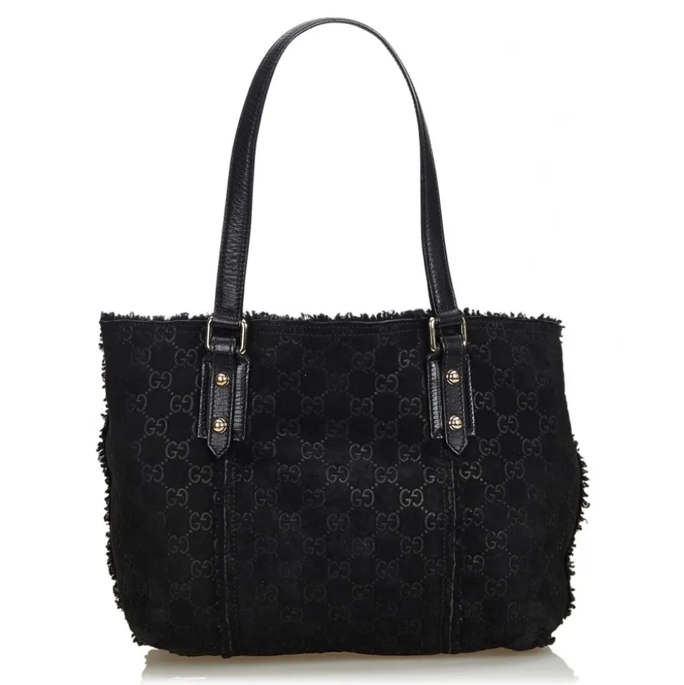 Gucci Vintage - GG Mouton Jolicoeur Tote Bag - Black - Leather Handbag - Luxury High Quality - Avvenice
