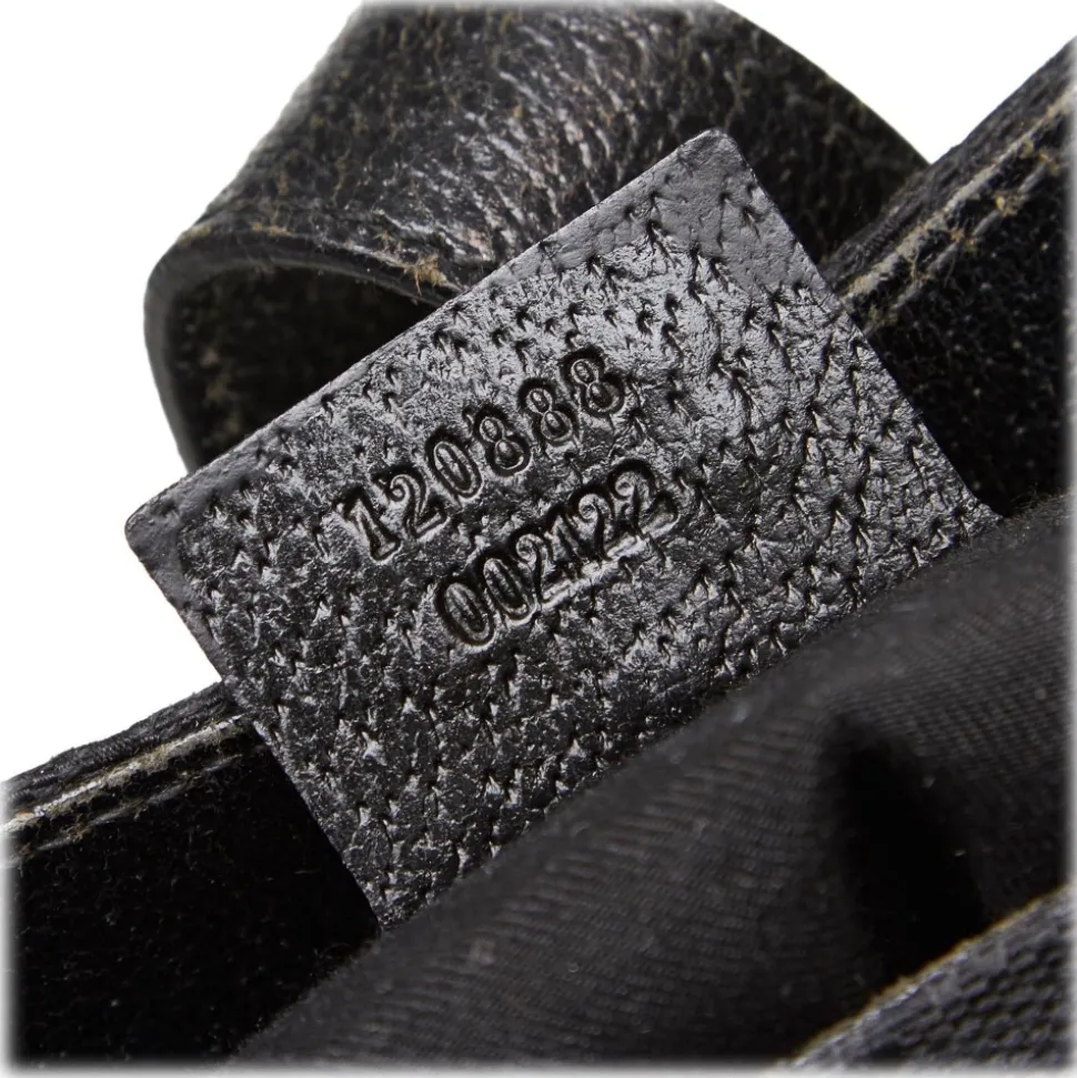 Gucci Vintage - GG New Jackie Jacquard Hobo Bag - Black - Leather Handbag - Luxury High Quality - Avvenice