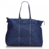 Gucci Vintage - GG Nylon Travel Bag - Blue - Leather Handbag - Luxury High Quality - Avvenice