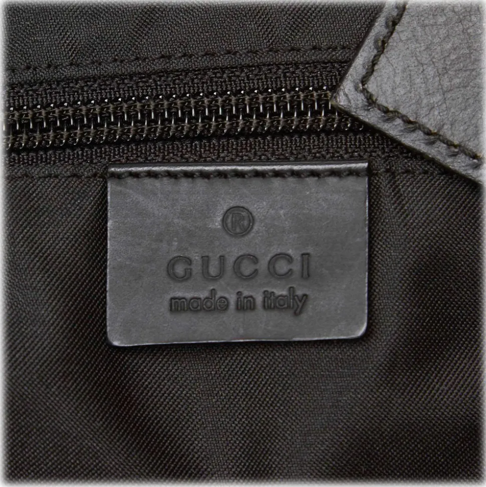 Gucci Vintage - GG Nylon Travel Bag - Black - Leather Handbag - Luxury High Quality - Avvenice