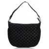Gucci Vintage - GG Suede Hobo Bag - Black - Leather Handbag - Luxury High Quality - Avvenice