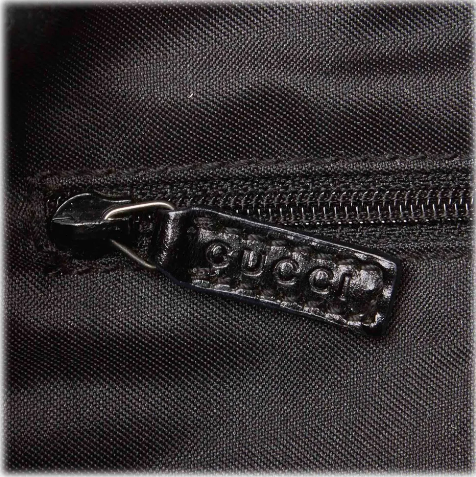 Gucci Vintage - GG Suede Hobo Bag - Black - Leather Handbag - Luxury High Quality - Avvenice