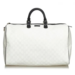 Gucci Vintage - GG Supreme Travel Bag - White - Leather Handbag - Luxury High Quality - Avvenice