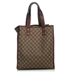 Gucci Vintage - GG Supreme Web Tote Bag - Brown - Leather Handbag - Luxury High Quality - Avvenice