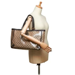 Gucci Vintage - GG Supreme Coated Canvas Abbey-D Ring Tote Bag - Brown - Leather Handbag - Luxury High Quality - Avvenice