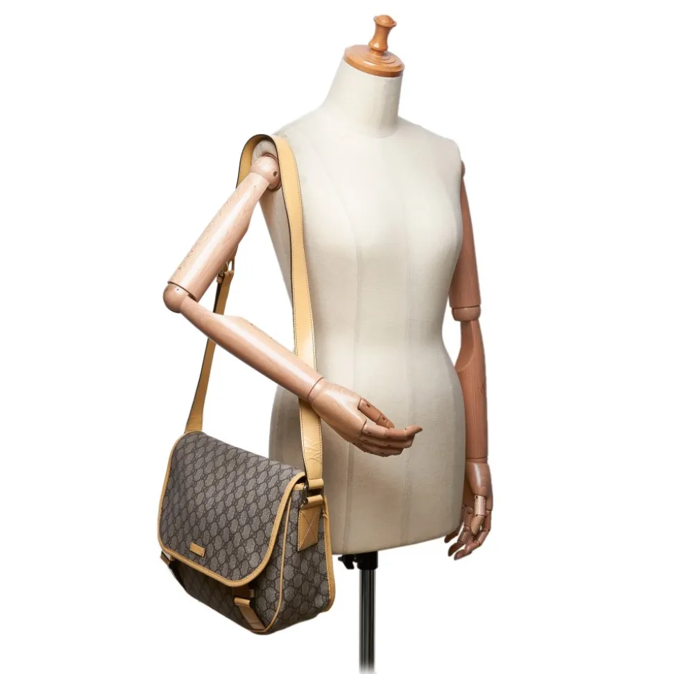 Gucci Vintage - GG Supreme Crossbody Bag - Brown - Leather Handbag - Luxury High Quality - Avvenice