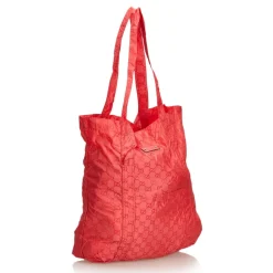 Gucci Vintage - GG Teddy Bear Folding Tote Bag - Red - Leather Handbag - Luxury High Quality - Avvenice