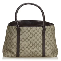 Gucci Vintage - GG Tote Bag - Brown - Leather Handbag - Luxury High Quality - Avvenice
