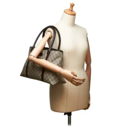 Gucci Vintage - GG Tote Bag - Brown - Leather Handbag - Luxury High Quality - Avvenice
