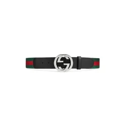 Gucci Vintage - GG Web Belt - Black Multi - Leather Belt - Luxury High Quality - Avvenice