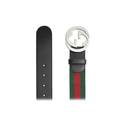 Gucci Vintage - GG Web Belt - Black Multi - Leather Belt - Luxury High Quality - Avvenice
