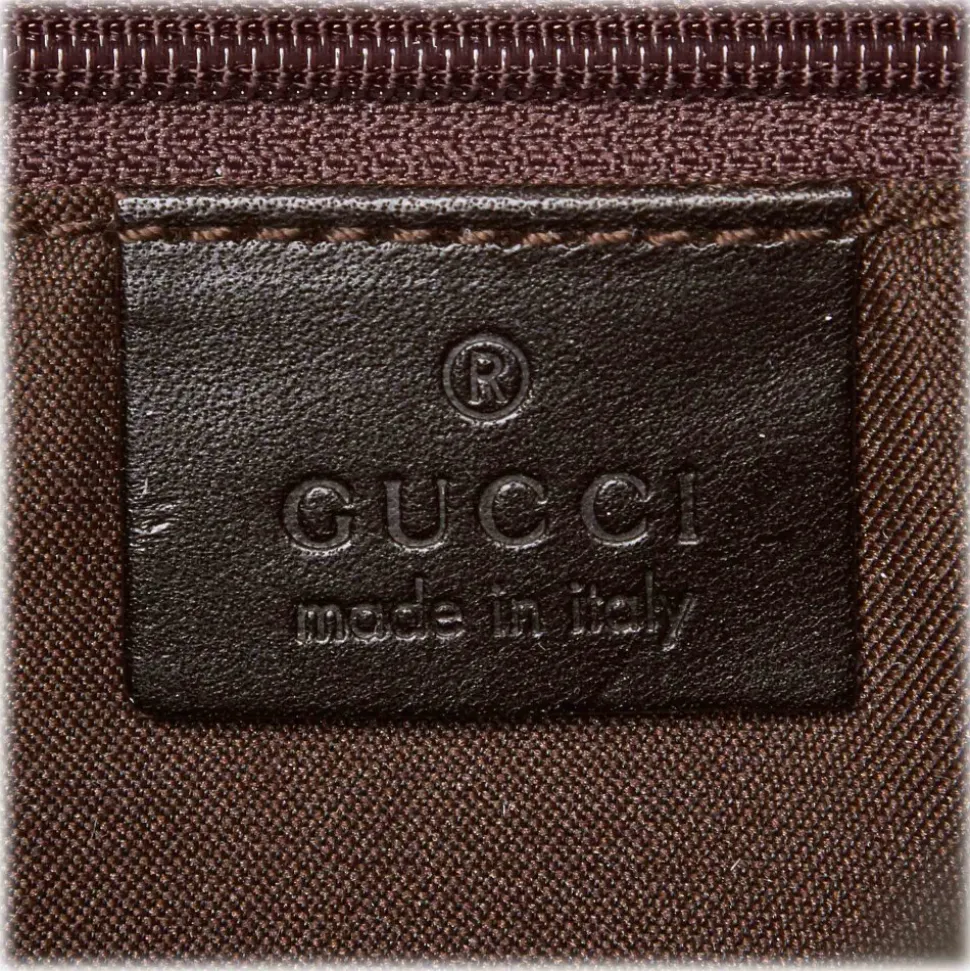 Gucci Vintage - GG Web Jacquard Shoulder Bag - Brown - Leather Handbag - Luxury High Quality - Avvenice