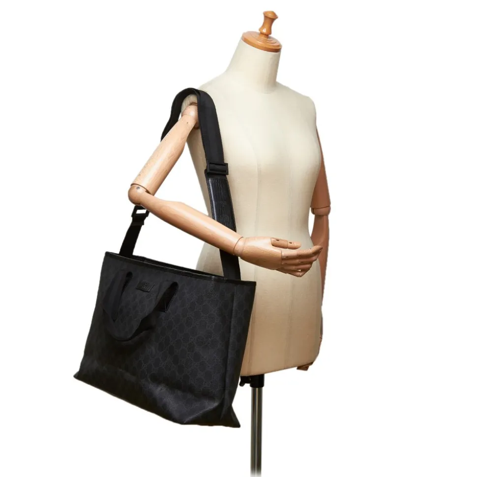 Gucci Vintage - GG Weekender Bag - Black - Leather Handbag - Luxury High Quality - Avvenice