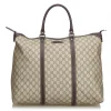 Gucci Vintage - GG Weekender Bag - Brown - Leather Handbag - Luxury High Quality - Avvenice
