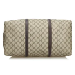 Gucci Vintage - GG Weekender Bag - Brown - Leather Handbag - Luxury High Quality - Avvenice