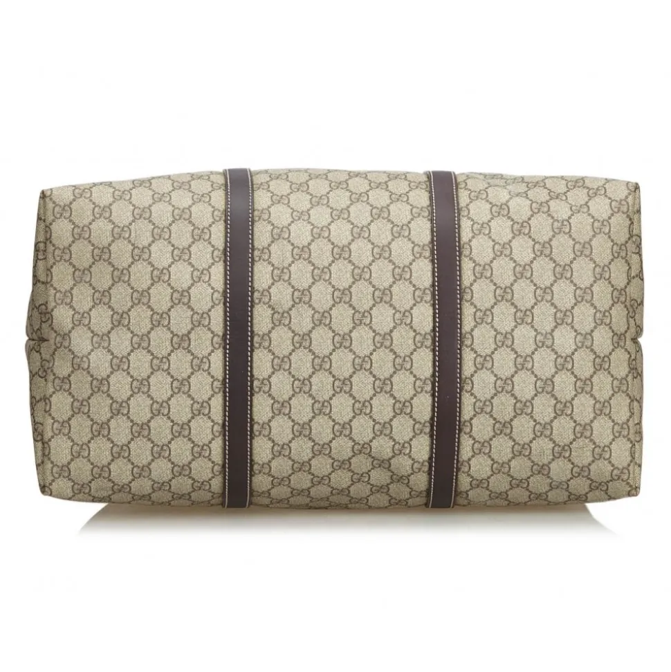 Gucci Vintage - GG Weekender Bag - Brown - Leather Handbag - Luxury High Quality - Avvenice