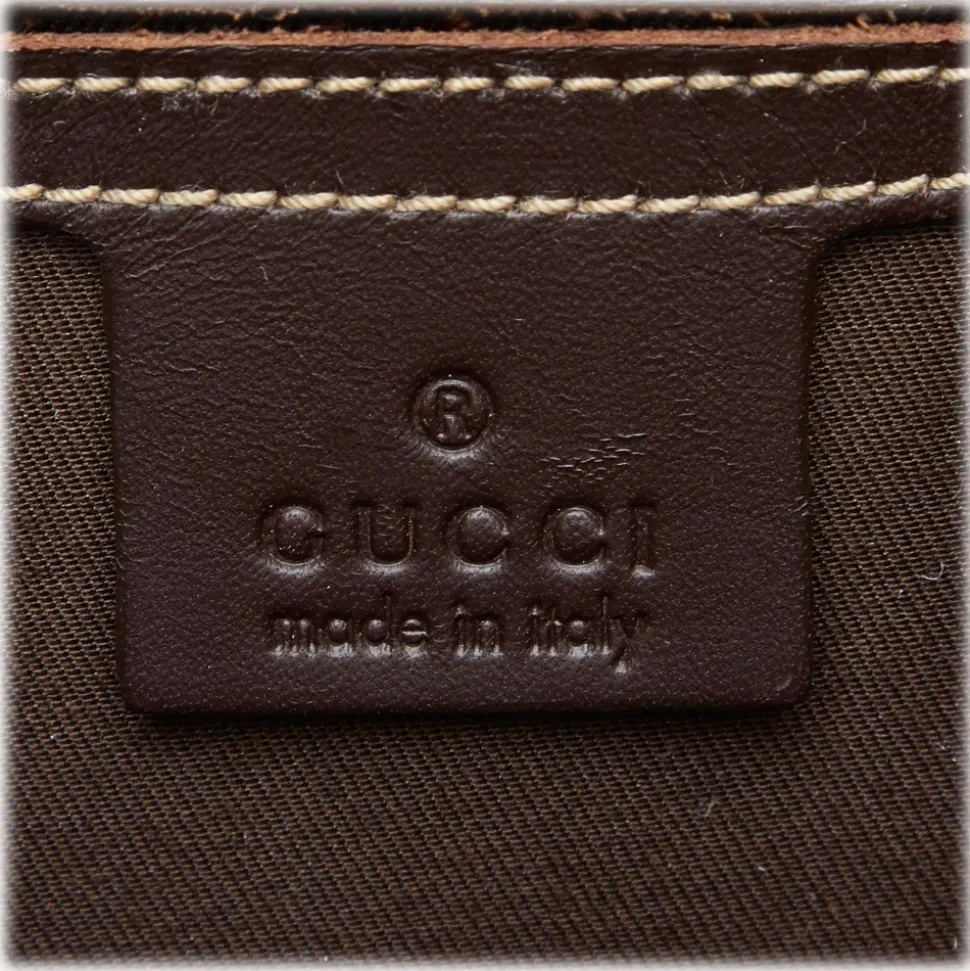 Gucci Vintage - GG Weekender Bag - Brown - Leather Handbag - Luxury High Quality - Avvenice