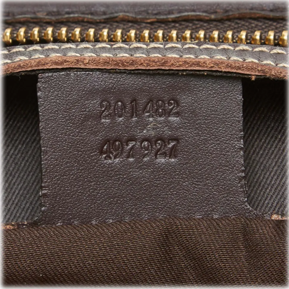 Gucci Vintage - GG Weekender Bag - Brown - Leather Handbag - Luxury High Quality - Avvenice