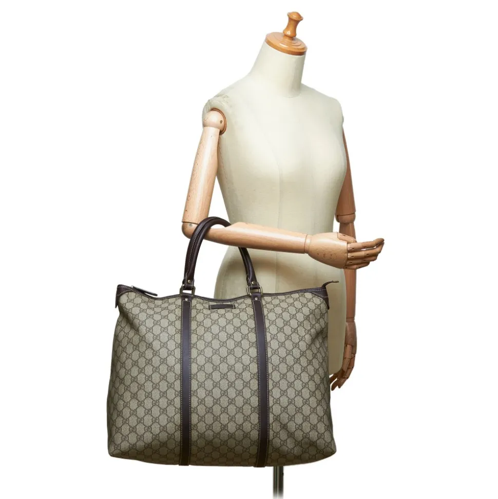 Gucci Vintage - GG Weekender Bag - Brown - Leather Handbag - Luxury High Quality - Avvenice