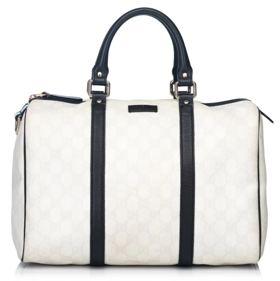 Gucci Vintage - Guccissima Joy Boston Bag - White - Leather Handbag - Luxury High Quality - Avvenice