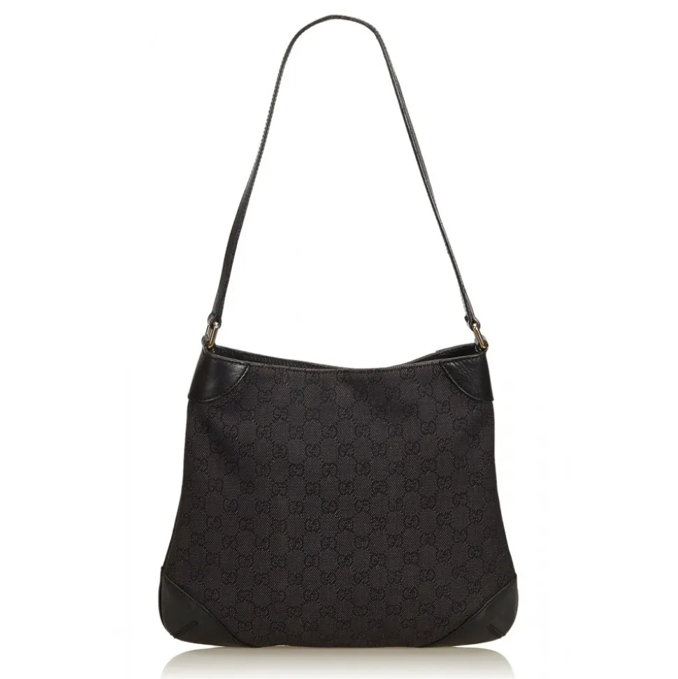 Gucci Vintage - Guccissima Canvas Shoulder Bag - Black - Leather Handbag - Luxury High Quality - Avvenice
