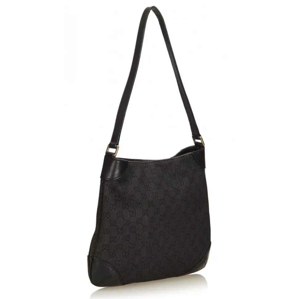 Gucci Vintage - Guccissima Canvas Shoulder Bag - Black - Leather Handbag - Luxury High Quality - Avvenice