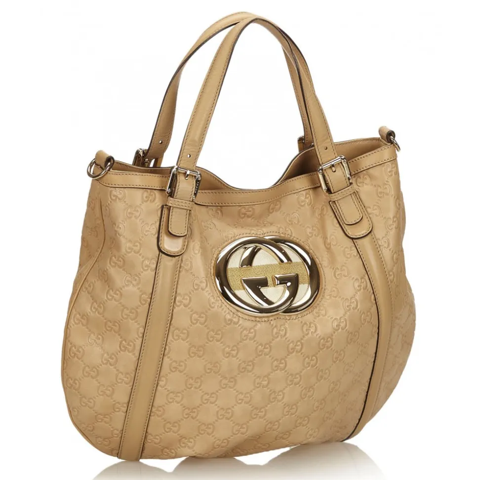Gucci Vintage - Guccissima Britt Hobo Bag - Brown - Leather Handbag - Luxury High Quality - Avvenice