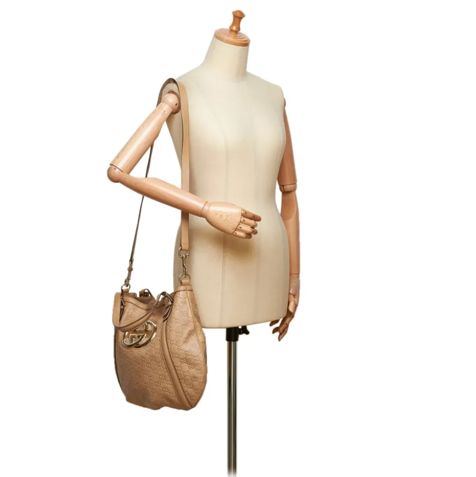 Gucci Vintage - Guccissima Britt Hobo Bag - Brown - Leather Handbag - Luxury High Quality - Avvenice