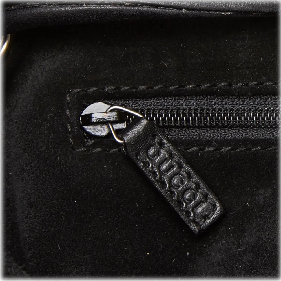 Gucci Vintage - Guccissima Jacquard Tote Bag - Black - Leather Handbag - Luxury High Quality - Avvenice