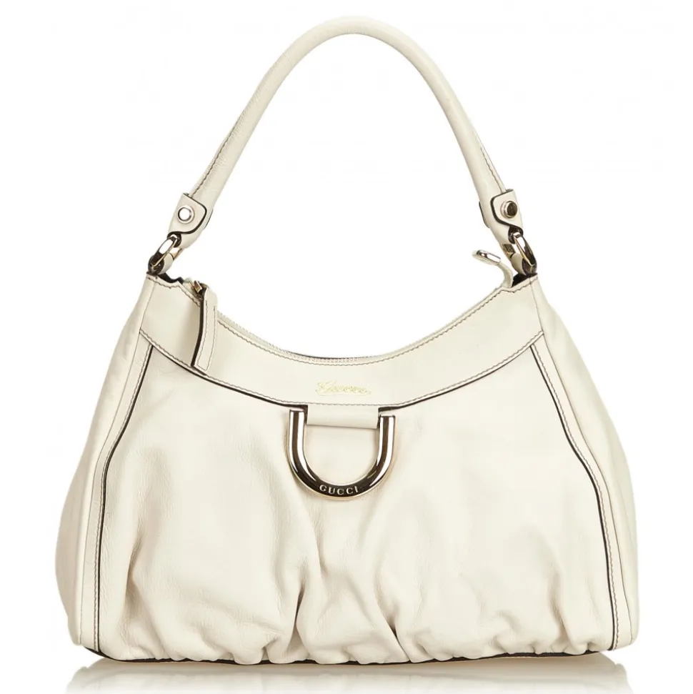 Gucci Vintage - Guccissima Leather D-Ring Shoulder Bag - White - Leather Handbag - Luxury High Quality - Avvenice