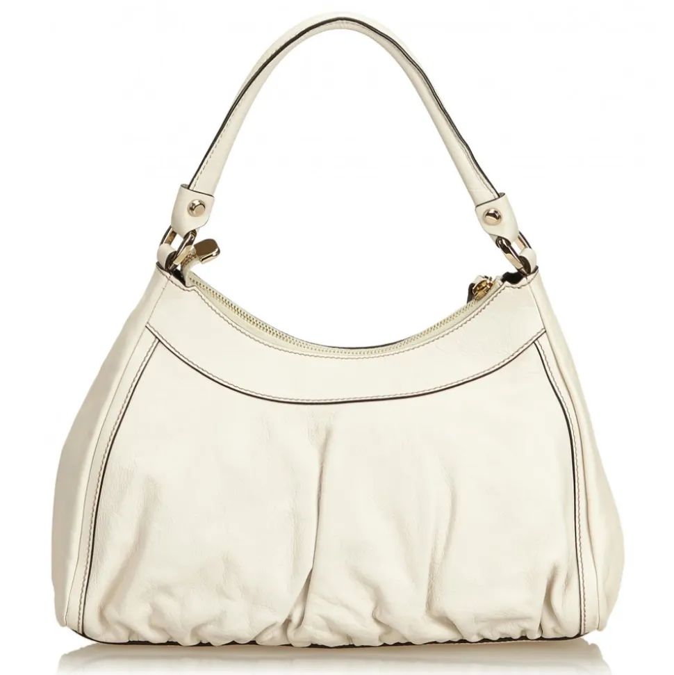 Gucci Vintage - Guccissima Leather D-Ring Shoulder Bag - White - Leather Handbag - Luxury High Quality - Avvenice