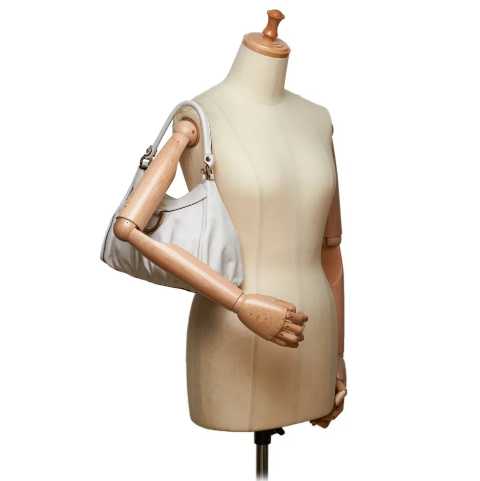 Gucci Vintage - Guccissima Leather D-Ring Shoulder Bag - White - Leather Handbag - Luxury High Quality - Avvenice