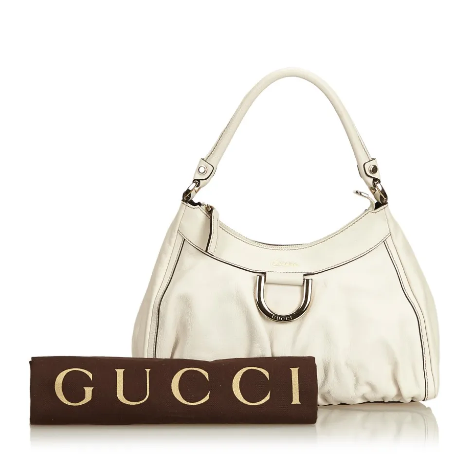 Gucci Vintage - Guccissima Leather D-Ring Shoulder Bag - White - Leather Handbag - Luxury High Quality - Avvenice