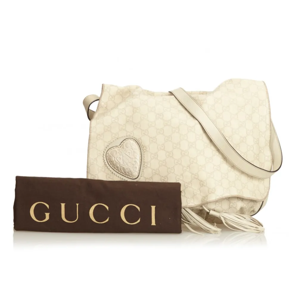 Gucci Vintage - Guccissima Leather Tribeca Messenger Bag - White - Leather Handbag - Luxury High Quality - Avvenice