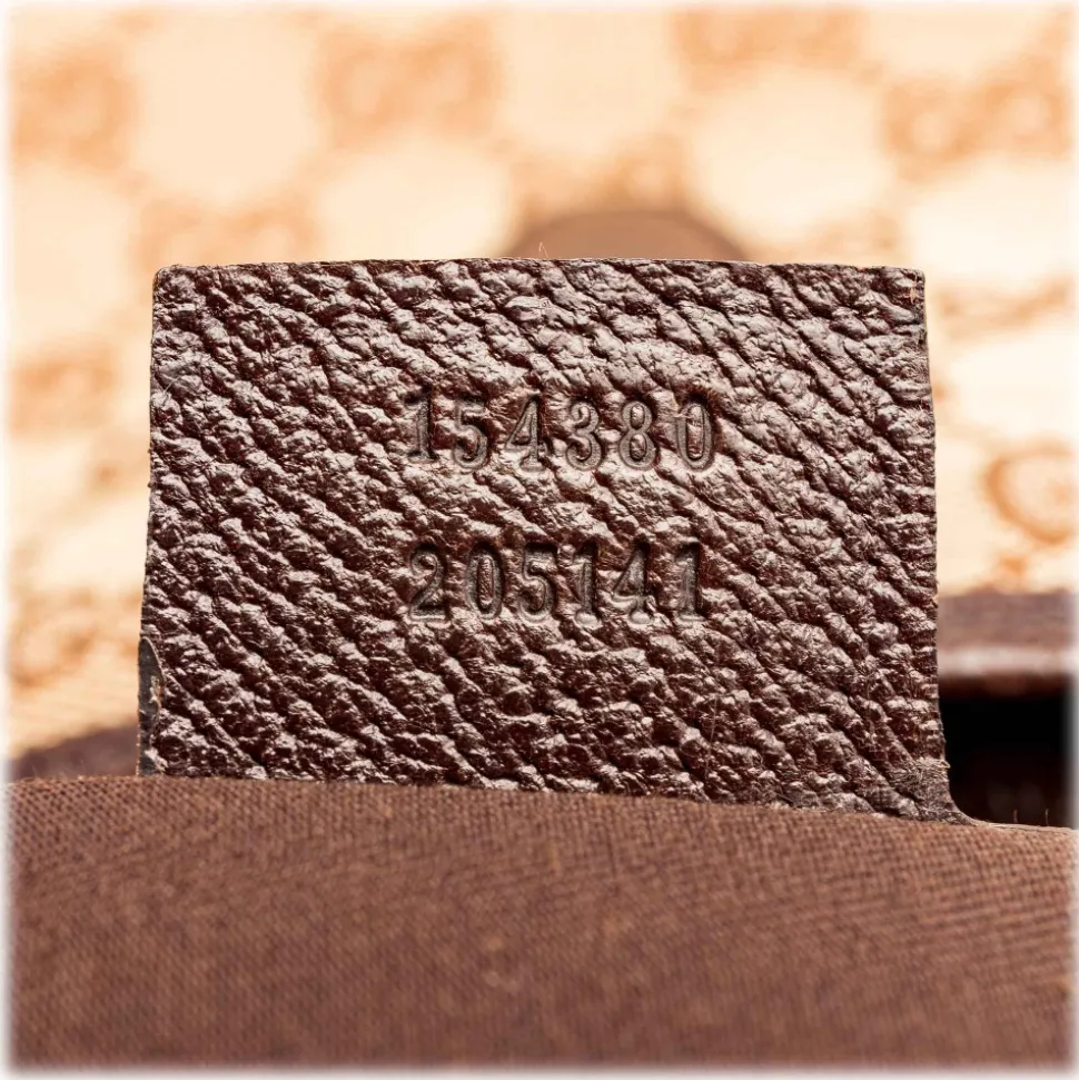 Gucci Vintage - Guccissima Web Canvas Jackie Shoulder Bag - Brown - Leather Handbag - Luxury High Quality - Avvenice