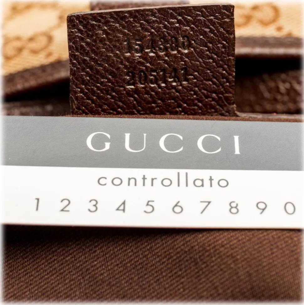 Gucci Vintage - Guccissima Web Canvas Jackie Shoulder Bag - Brown - Leather Handbag - Luxury High Quality - Avvenice