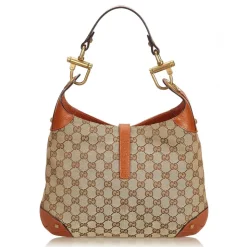 Gucci Vintage - Guccissima New Jackie Jacquard Hobo Bag - Brown - Leather Handbag - Luxury High Quality - Avvenice
