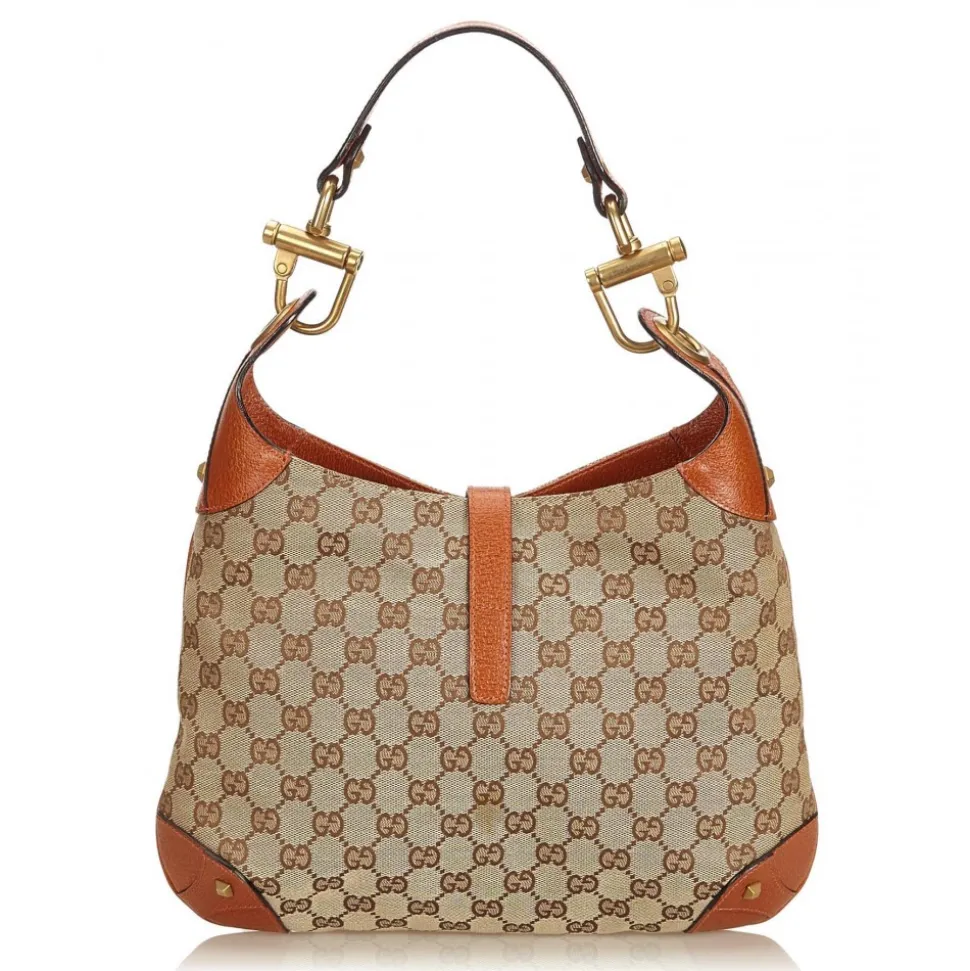 Gucci Vintage - Guccissima New Jackie Jacquard Hobo Bag - Brown - Leather Handbag - Luxury High Quality - Avvenice