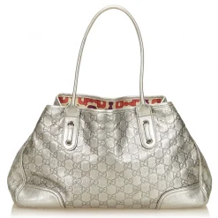 Gucci Vintage - Guccissima Leather Princy Tote Bag - Silver - Leather Handbag - Luxury High Quality - Avvenice