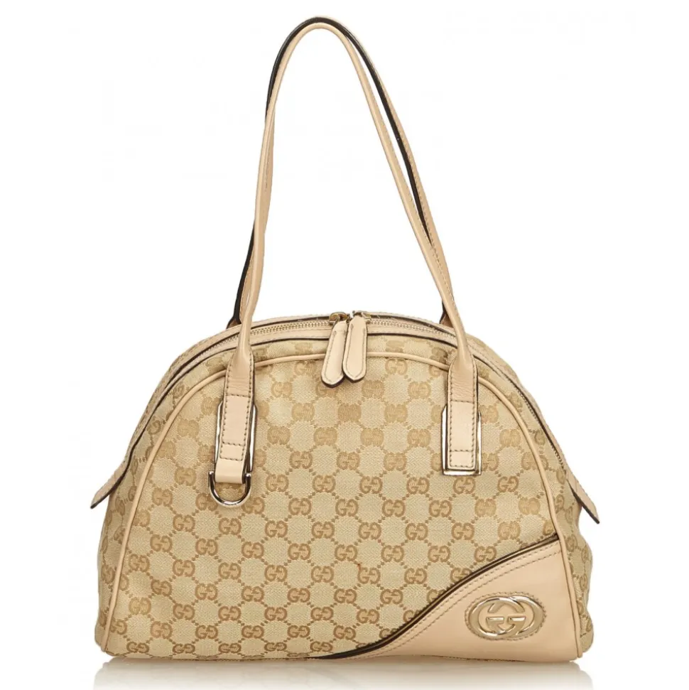 Gucci Vintage - Guccissima Canvas Britt Shoulder Bag - Brown - Leather Handbag - Luxury High Quality - Avvenice