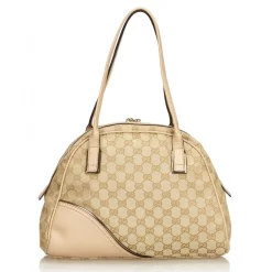 Gucci Vintage - Guccissima Canvas Britt Shoulder Bag - Brown - Leather Handbag - Luxury High Quality - Avvenice