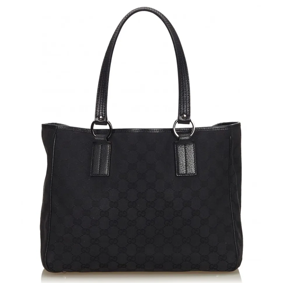 Gucci Vintage - Guccissima Jacquard Tote Bag - Black - Leather Handbag - Luxury High Quality - Avvenice