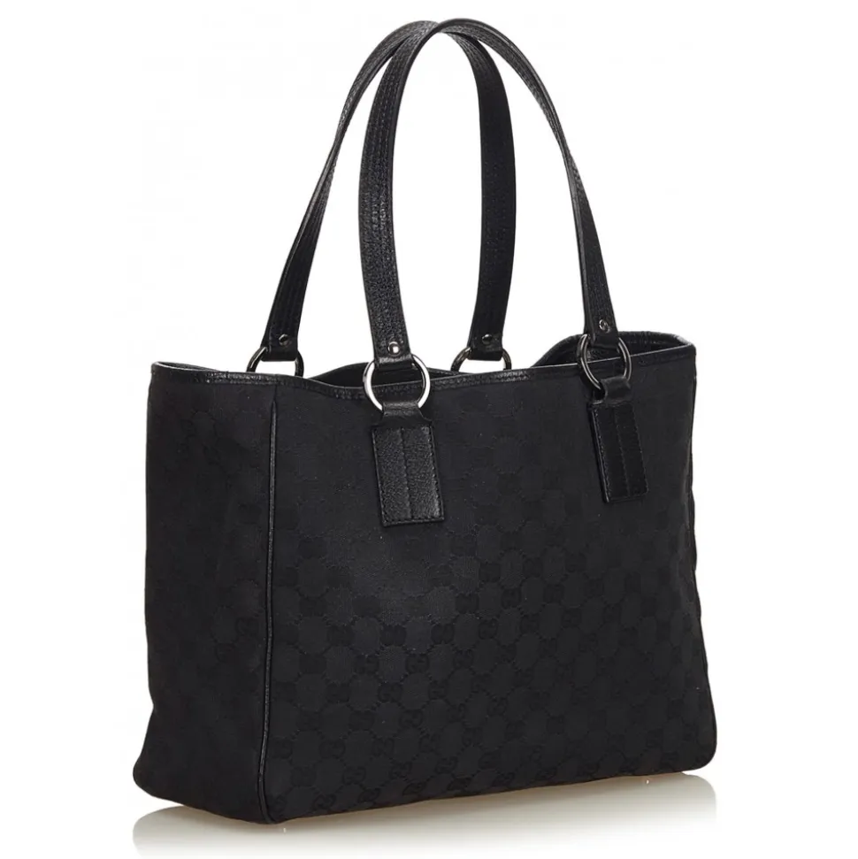 Gucci Vintage - Guccissima Jacquard Tote Bag - Black - Leather Handbag - Luxury High Quality - Avvenice